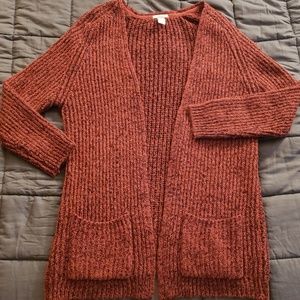 Heathered Orange Knit Sweater